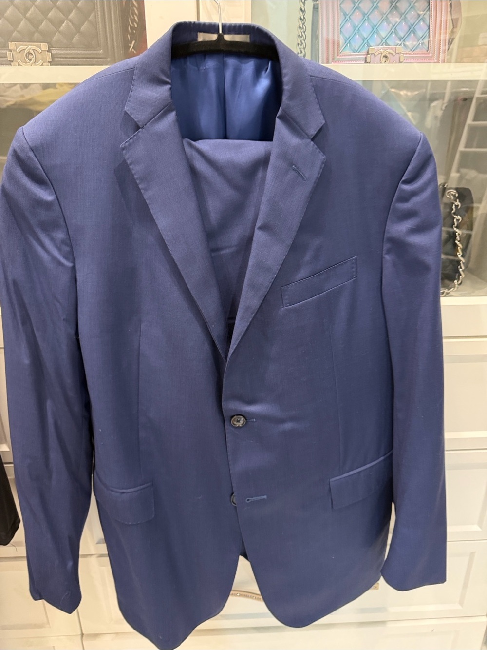 Corneliani Men's Classic Navy Blue Two-Button Blazer Suit